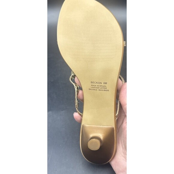 Women’s Carlos by Carlos Santana Beckon Copper Brown Beaded Slip On Sandal Sz 8 - Picture 14 of 15